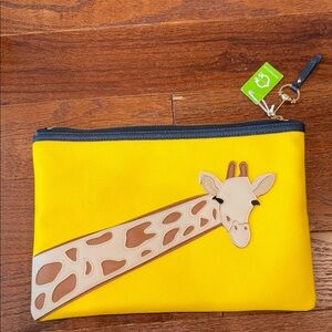 NWT C wonder Yellow Giraffe pouch